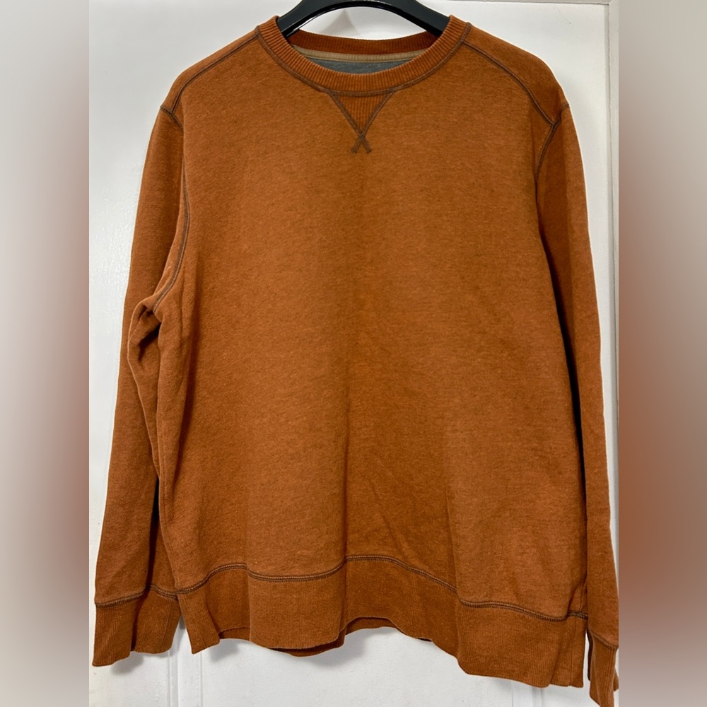 G.H. Bass & Co. Rust Brown Crewneck Sweatshirt — Classic Comfort Fit — Size XL